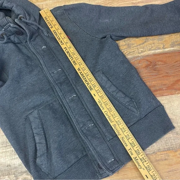 Abercrombie & Fitch Charcoal Hoodie with Red Emblem - Picture 5 of 13